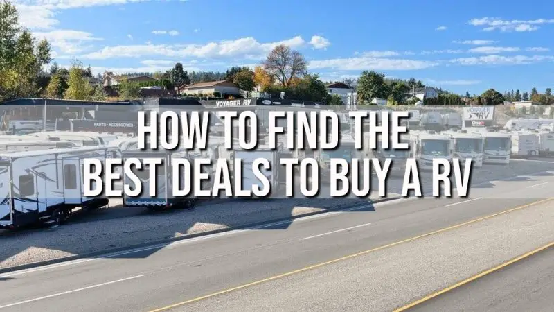 How to find the best deals to buy a RV